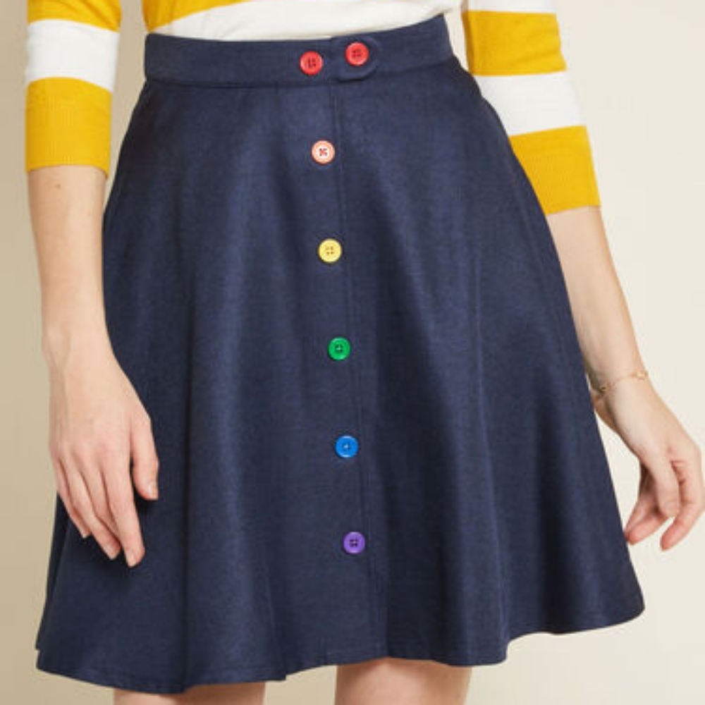 Modcloth buttoned front mini skirt